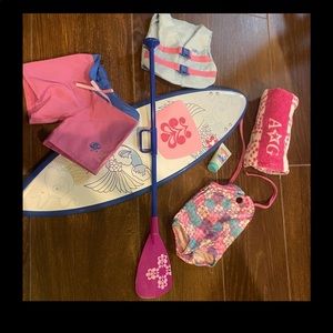 American girl doll surf set